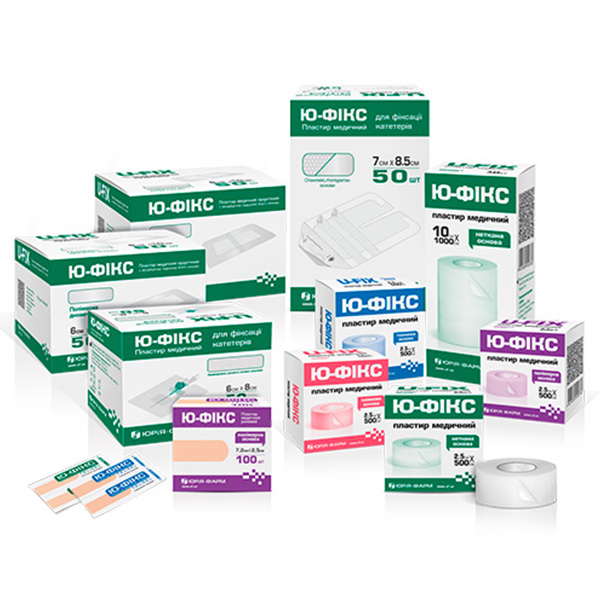 Пластир медичний Ю-ФІКС, на полімерній основі, 1,25 cm (см) х 500 cm (см)